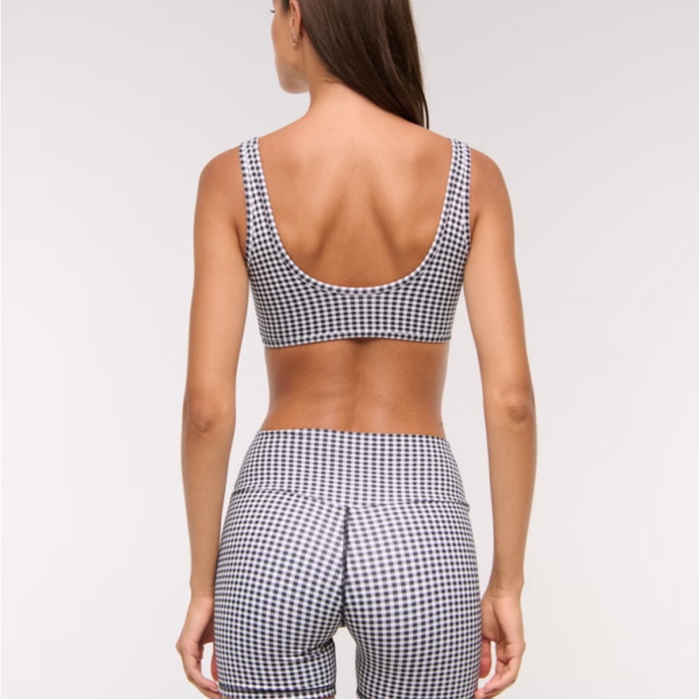 Gingham Checkered Women's workout Set - Picture 2 of 4